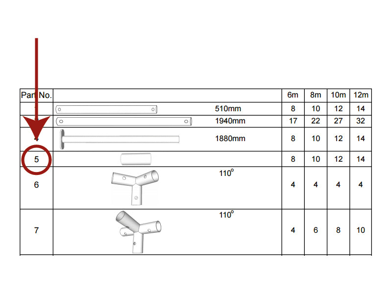 2-vejs beslag, Ø42mm, 200mm