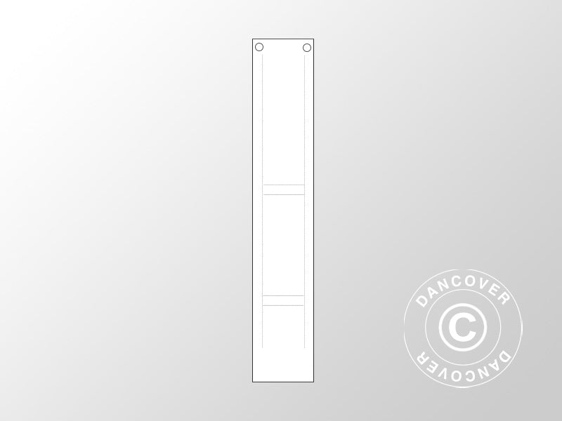 Løs pløs 2m til CombiTents® Exclusive partytelte 6x10m, 6x12m og 6x14m, Hvid