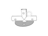 3-vejs samling til bundramme, Ø42+Ø54mm