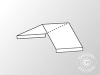 2m tagdug til partytelt-serien Semi PRO CombiTents®, midtersektion, 7x2m, PVC, Hvid