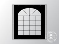 Sidevæg m/vindue til Partytelt UNICO, PVC/Polyester, 2m, Sort