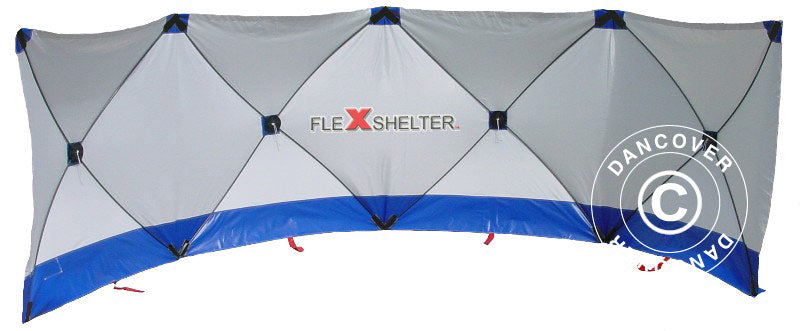 Safety Screen FleXshelter PRO, 7,2x1,8m, Hvid/Blå