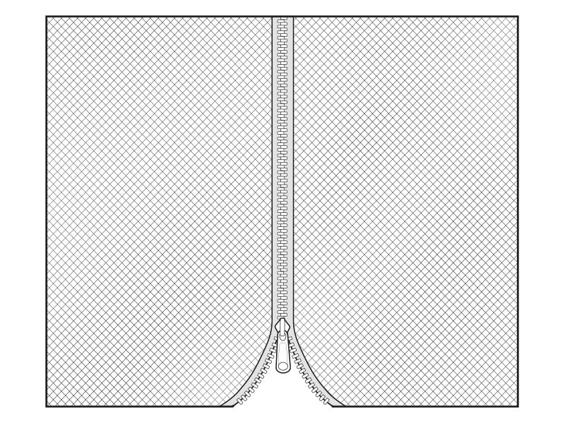 Myggenet-gardin til Pavillon Osiris 3x6m, 4 stk., Sort