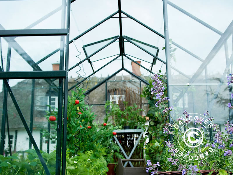 Drivhus Glas Halls Popular 5m², 1,93x2,57x1,95m, Grøn