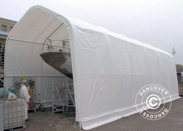 Telthal Oceancover 5,5x15x4,1x5,3m, PVC, Hvid