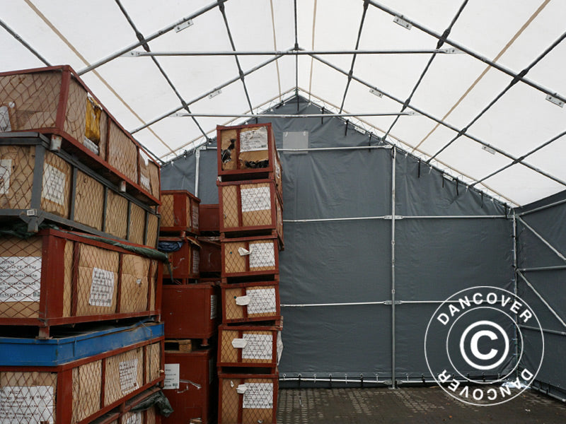 Telthal Titanium 8x27x3x5m, Hvid/Grå