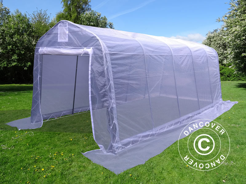 Polytunnel Drivhus, 2,4x6x2,4m, PE, 14,4m², Transparent