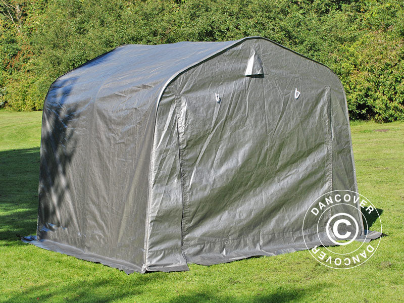 Opbevaringstelt PRO 2,4x2,4x2m PE, med underlag, Grå