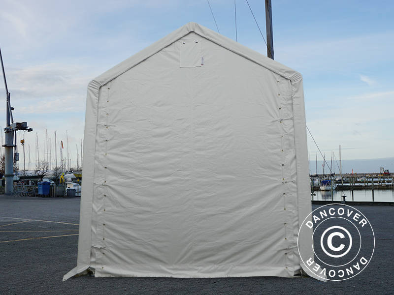 Lagertelt PRO XL 4x10x3,5x4,59m, PVC, Hvid