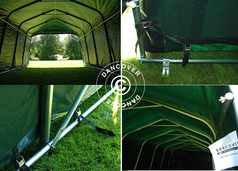 Garagetelt PRO 3,6x6x2,68m PVC, Grøn