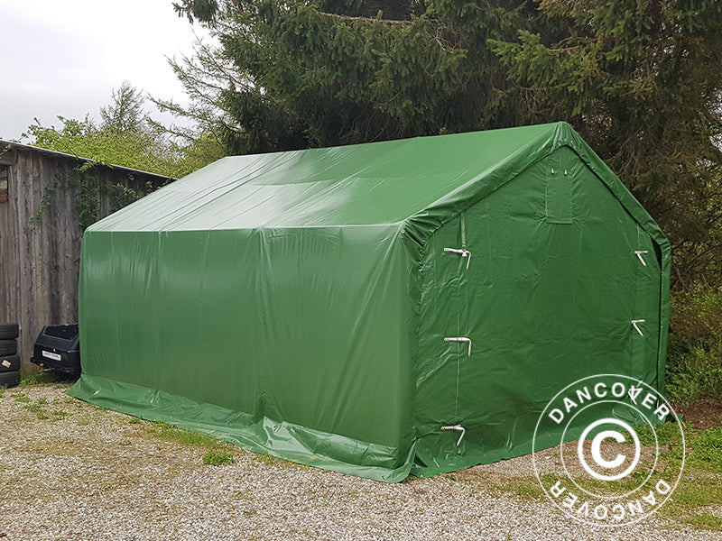 Lagertelt PRO 4x6x2x3,1m, PVC, Grøn
