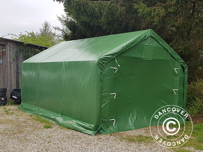 Lagertelt PRO 4x6x2x3,1m, PVC, Grøn