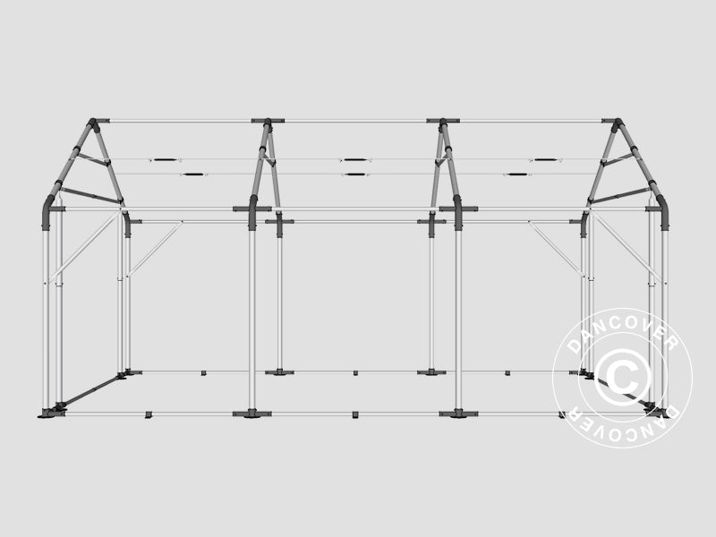 Lagertelt PRO 4x6x2x3,1m, PVC, Grøn
