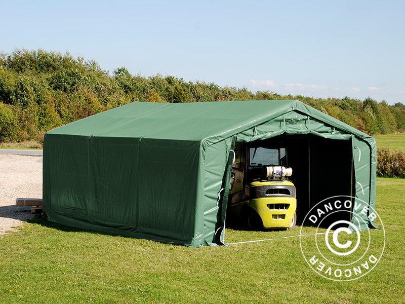 Lagertelt PRO 5x8x2x3,39m PVC, Grøn