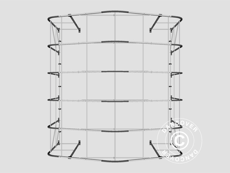 Lagertelt PRO 6x6x3,7m PVC, Grøn