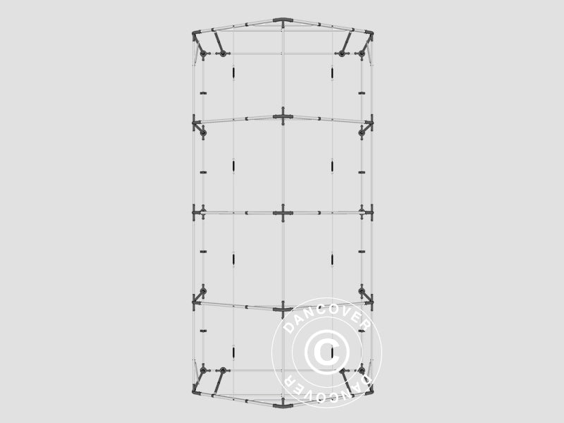 Lagertelt PRO 4x8x2x3,1m, PVC, Grøn