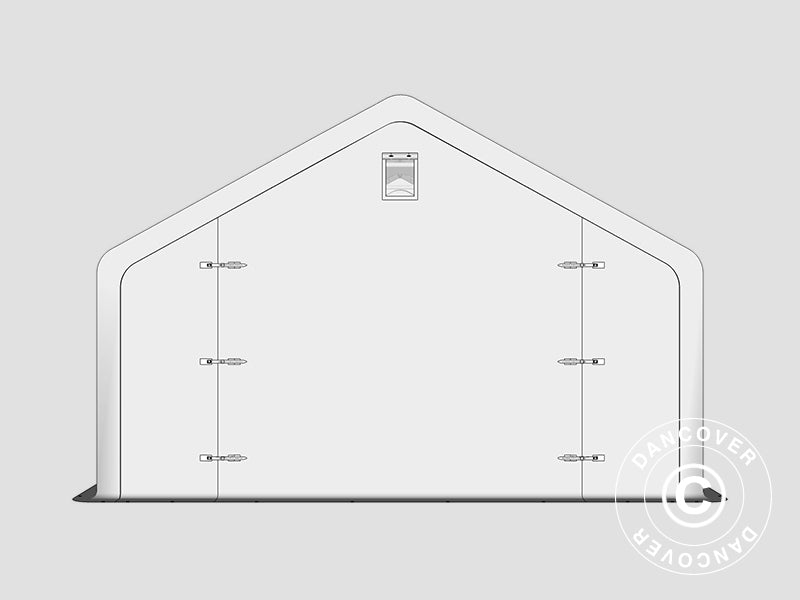 Lagertelt PRO 5x4x2x3,39m, PVC, Grå