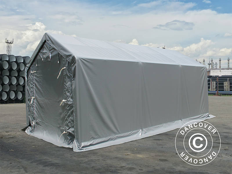 Lagertelt PRO 3x6x2x2,82m, PVC, Grå