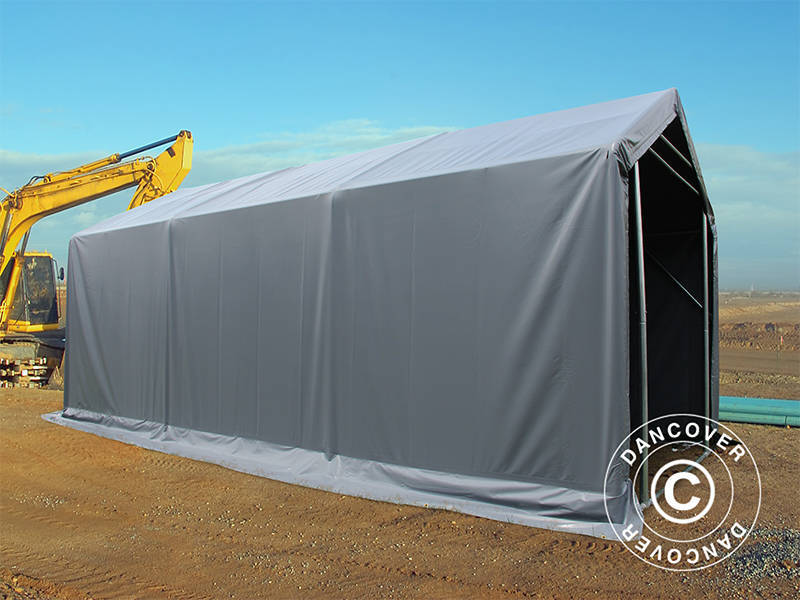 Lagertelt PRO 3x6x2x2,82m, PVC, Grå