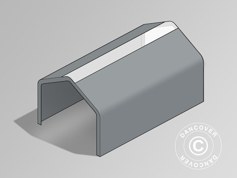 Tagdug til Lagertelt PRO 8x12m PVC m/ovenlys, Grå