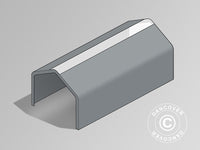 Tagdug til Lagertelt PRO 7x14m PVC m/ovenlys, Grå