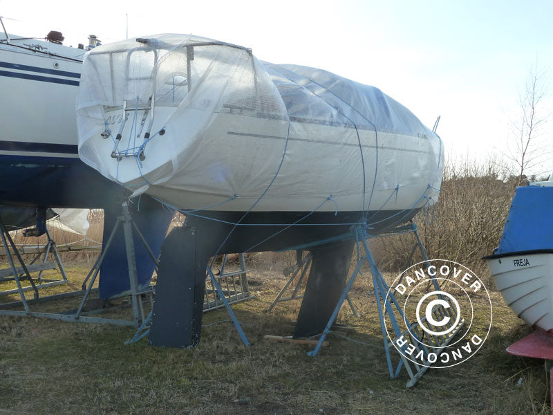 Netarmeret presenning 10x16m, PE 200g/m², Transparent