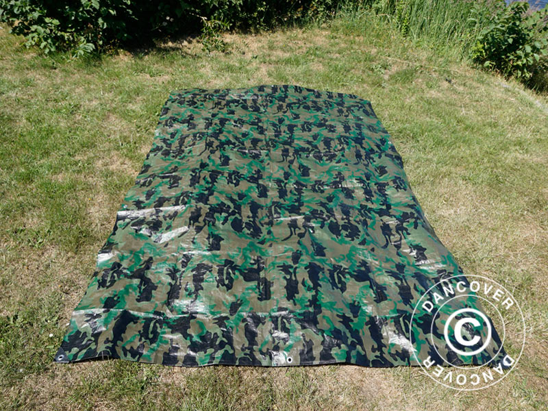 Camouflagepresenning Woodland 2,85x4m, 100g/m²