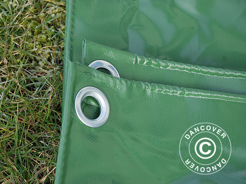 Presenning 5x7m, PVC 600g/m² Grøn, Brandhæmmende