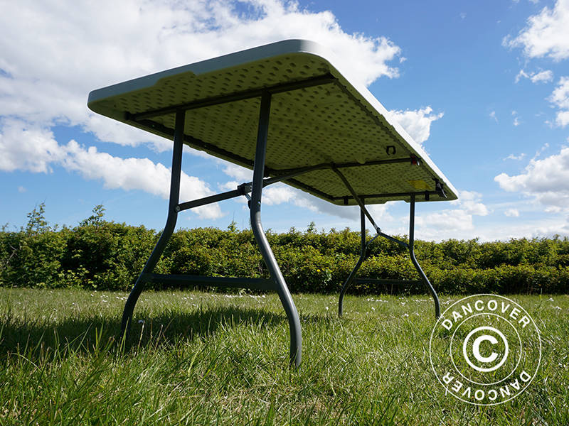 Klapbord 180x74x74cm, Lysegrå (10 stk.)