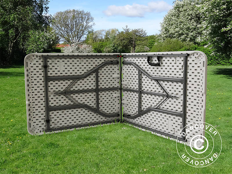 Klapbord 180x74x74cm, Lysegrå (10 stk.)