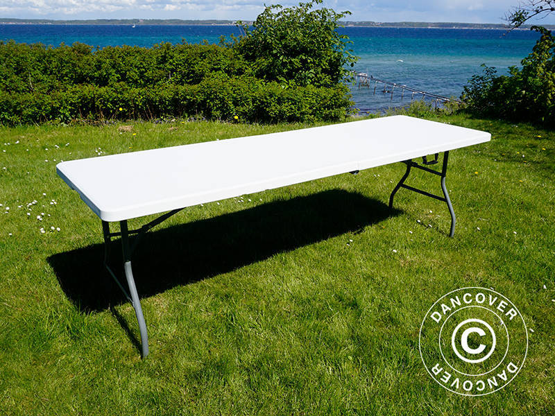 Klapbord 240x76x74cm, Lysegrå (25 stk.)