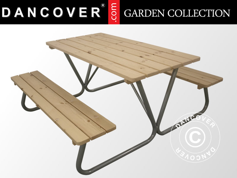 Bord/bænkesæt, 1,75x1,60m, Natur