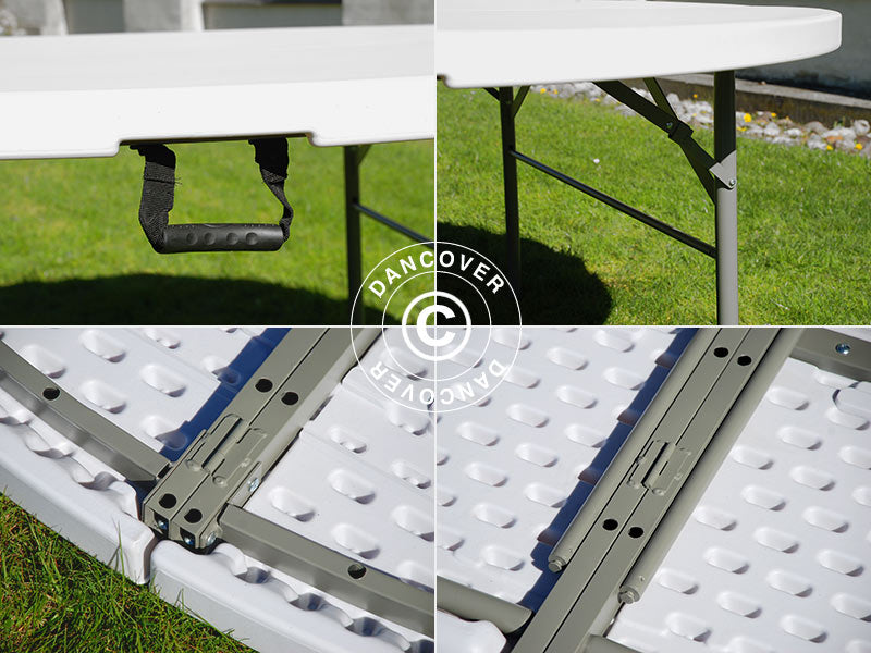 Rundt klapbord PRO Ø183cm, Lysegrå (1 stk.)