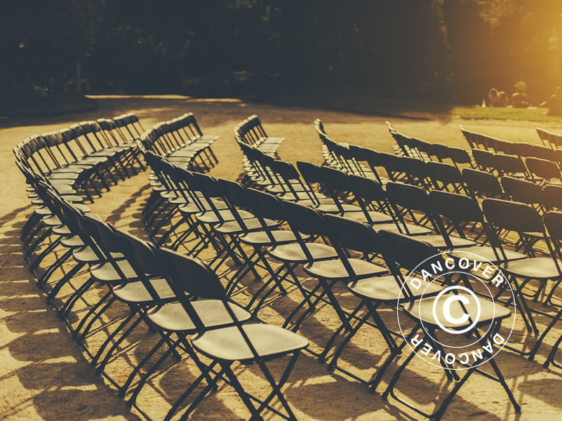 Klapstol 44x44x80cm, Sort, 24 stk.