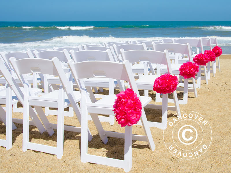 Klapstole 44x46x77cm, Hvid, 24 stk.