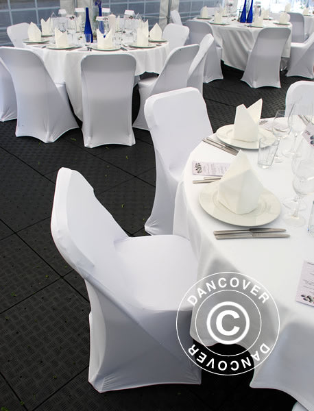 Stræk stolebetræk 44x44x80cm, Hvid (1 stk.)