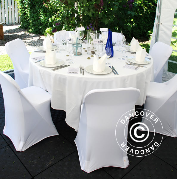 Stræk stolebetræk 44x44x80cm, Hvid (1 stk.)