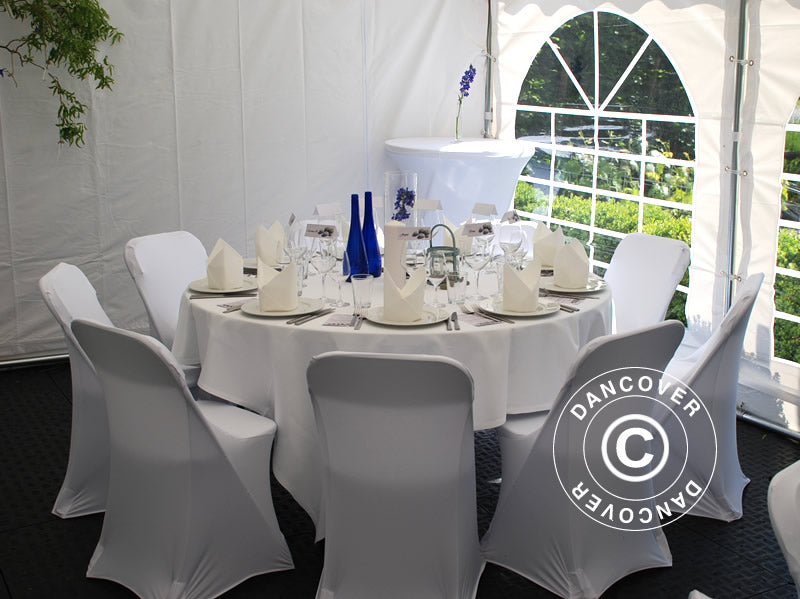 Stræk stolebetræk 44x44x80cm, Hvid (1 stk.)