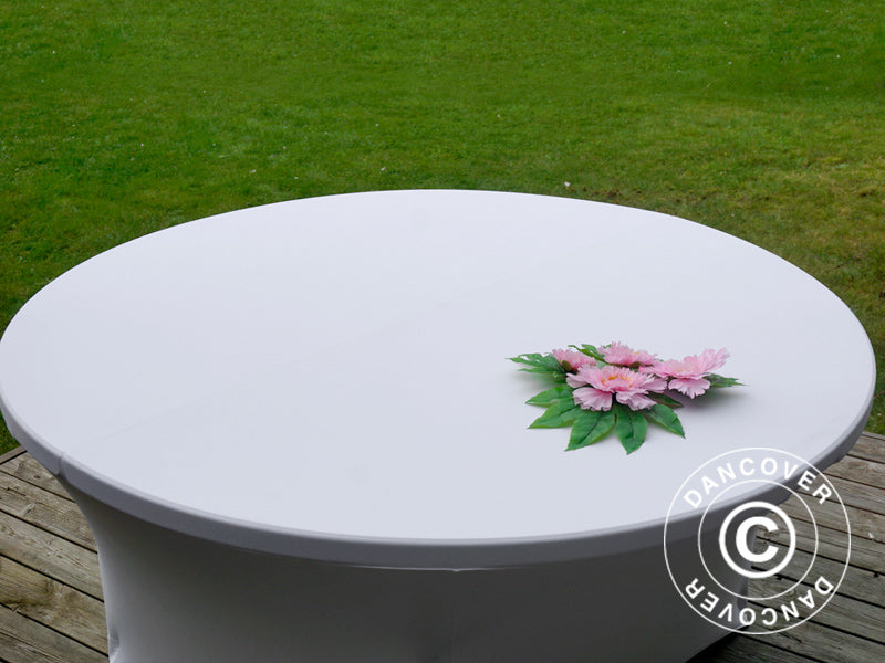 Strækdug Ø152x74cm, Hvid