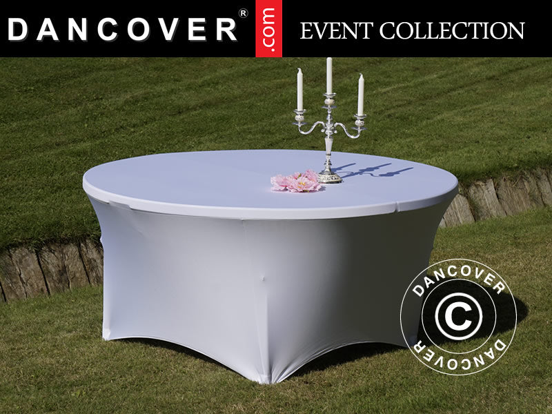 Strækdug Ø152x74cm, Hvid