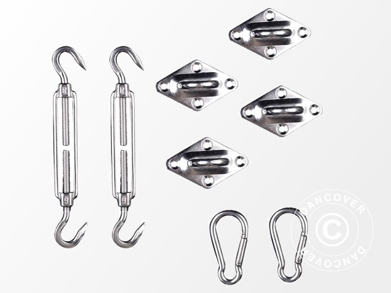 Solsejl 3x4m, Firkantet, Antracit
