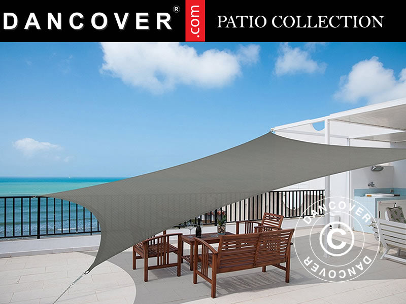 Solsejl 3,6x3,6m, Firkantet, Antracit