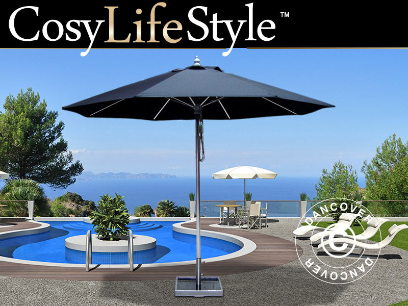 Parasol Bermuda, Ø3m, Sort