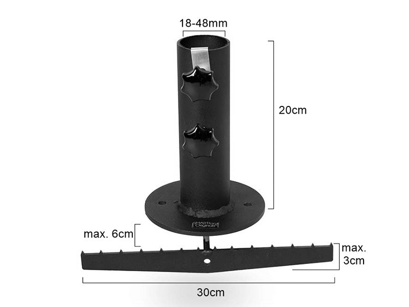 Parasolfod til træterrasse eller -bord, Sort