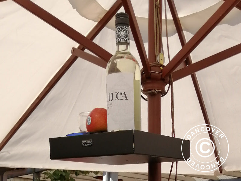 Parasolbord, 25x25cm, Sort, 1 stk.