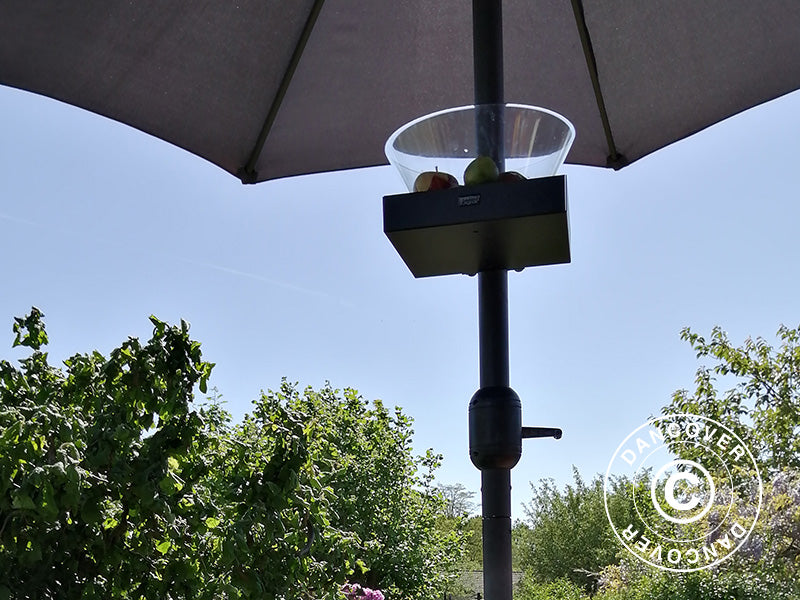 Parasolbord, 25x25cm, Sort, 1 stk.