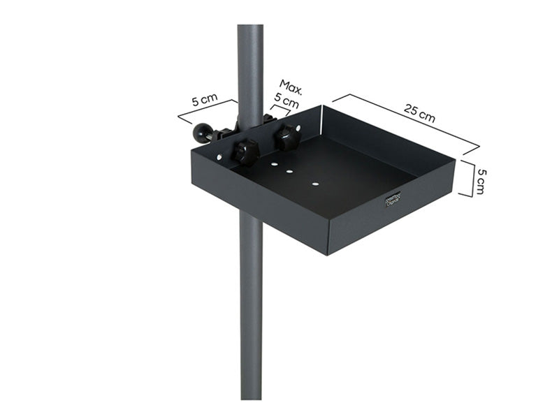 Parasolbord, 25x25cm, Sort, 1 stk.