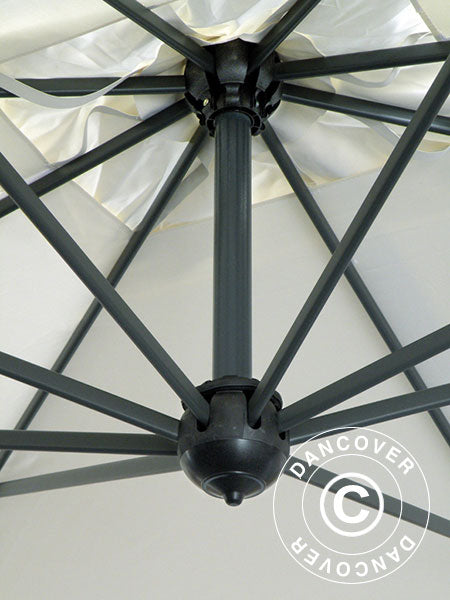 Hængeparasol Napoli Braccio med frise, 3x4m, Natur