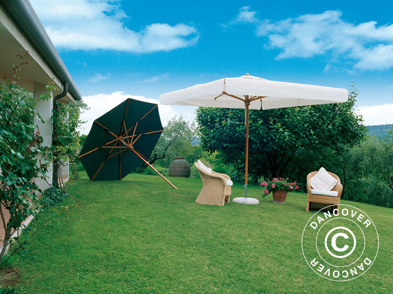 Parasol Palladio Standard med frise, 3x3m, Natur