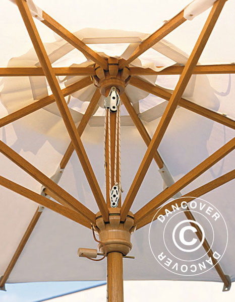 Parasol Palladio Standard med frise, 3x3m, Natur